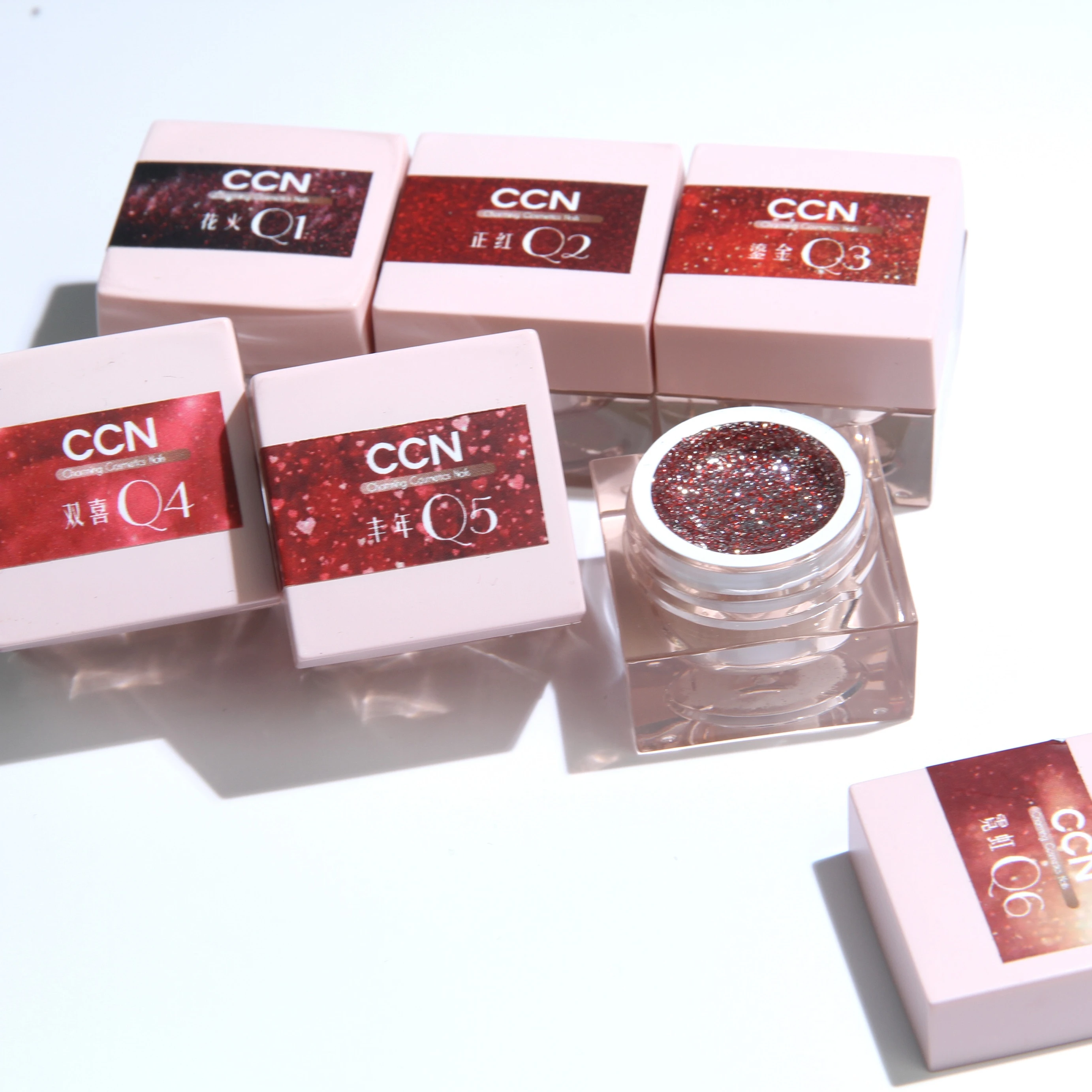 

READY TO SHIP Red Shiny Star Color Nail Salon Supplies Color Gel 200 colors nail paint UV gel nail polish set, Customised