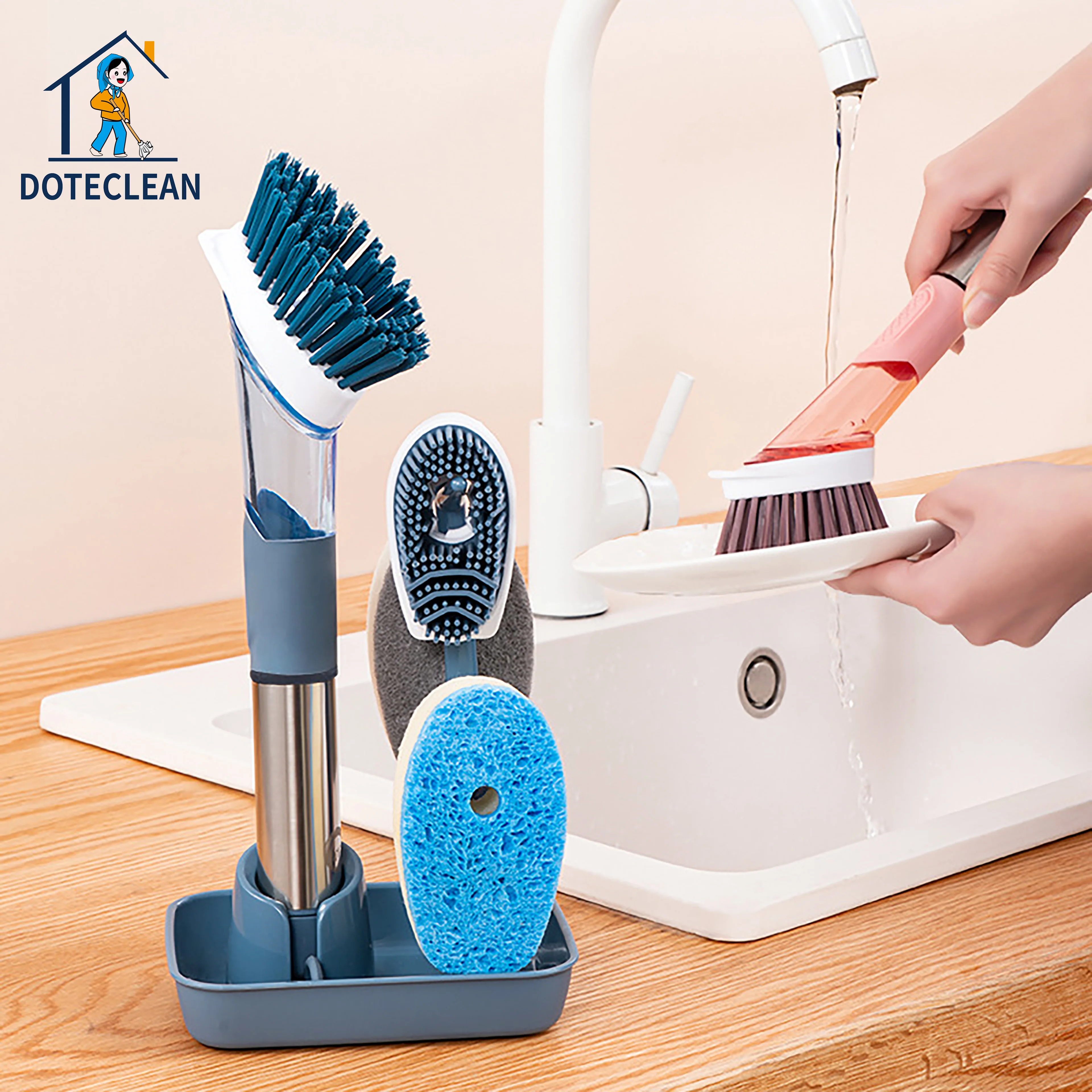 

2023 New Household cleaning tools & accessories Small Kitchen Cleaning Brushes Multi-functional Dish Brush Plastic Brush set