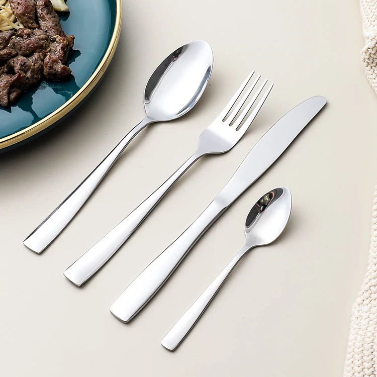 

Retail 24 pcs stainless steel cutlery set elegant restaurant wedding flatware set 24 piece