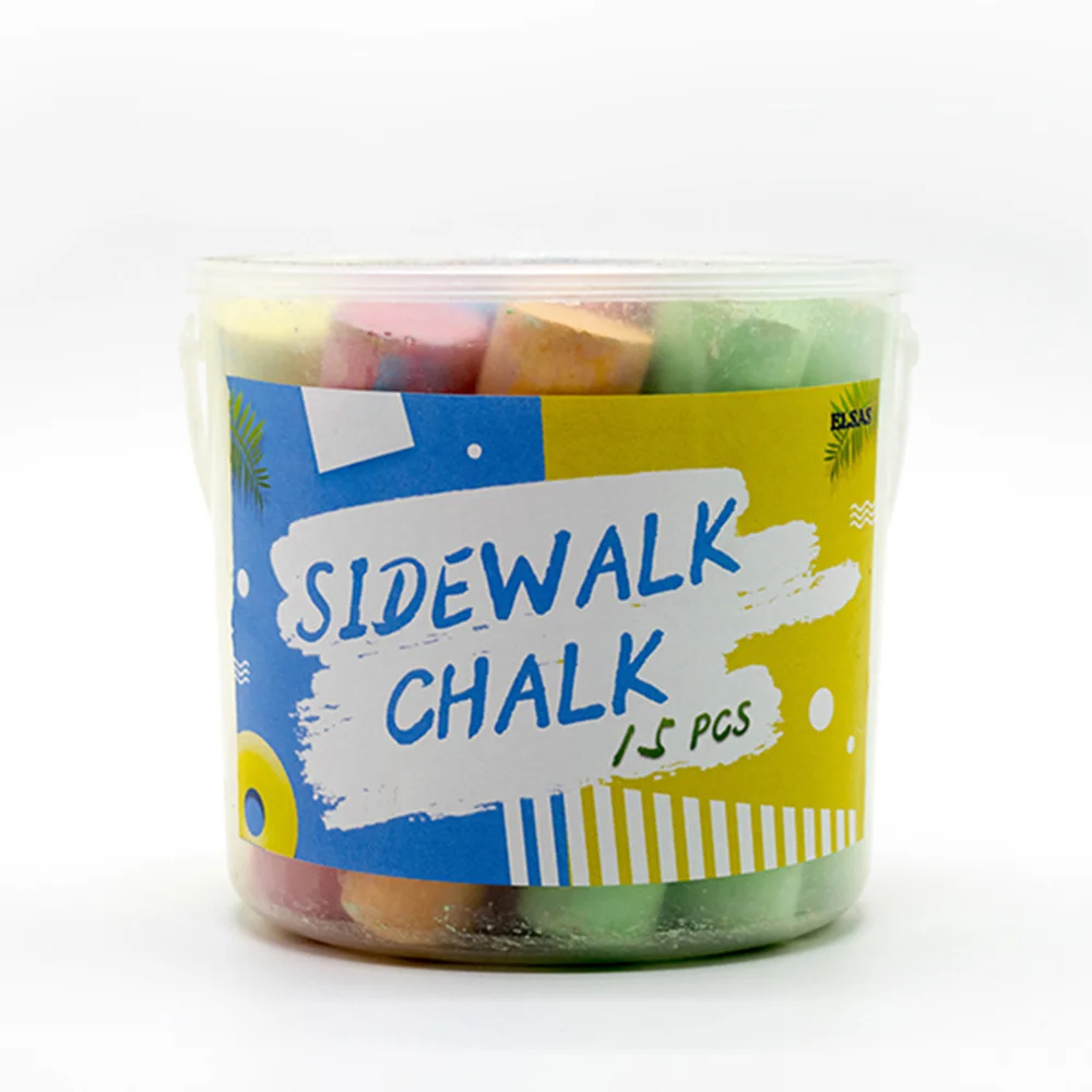 
15 Pcs Barreled Big Sidewalk Chalk For Kids 