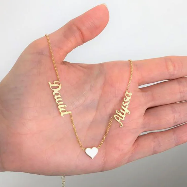 

New Style Personalized Customization Stainless Steel Gold Plated Name Letter Necklace For Women