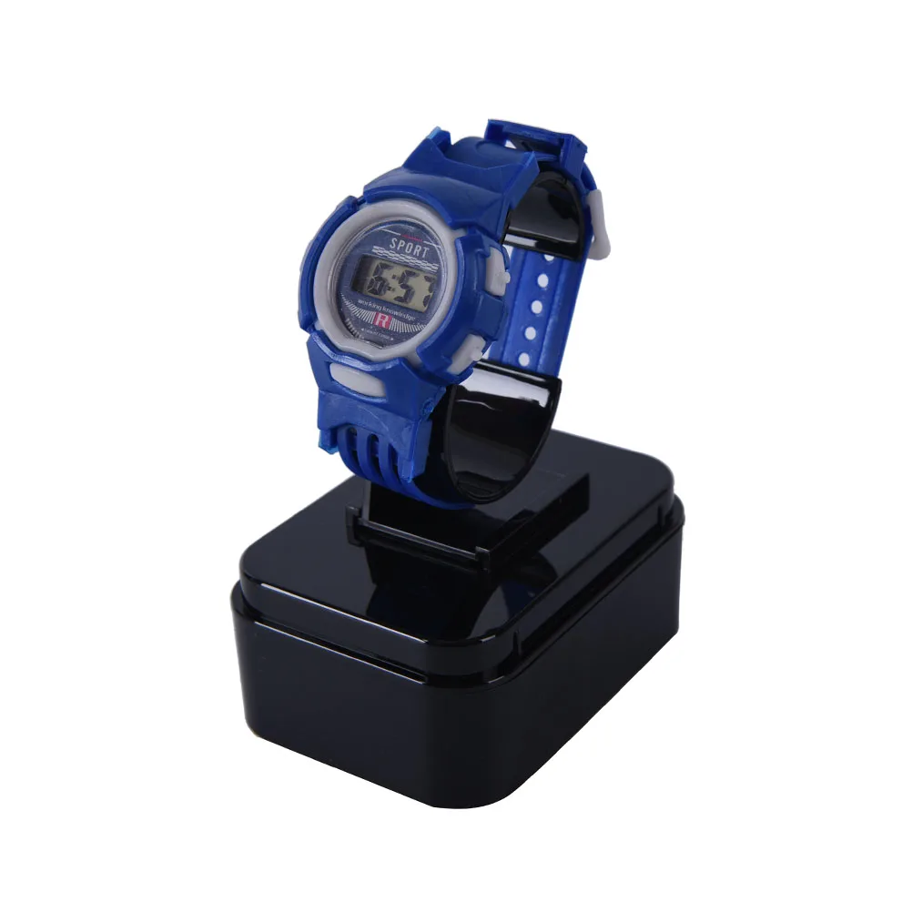 

1pc Transparent Black Watch Display Holder Stand Storage Rack Showcase Smart Accessories Wristwatch Organizer Packing Box