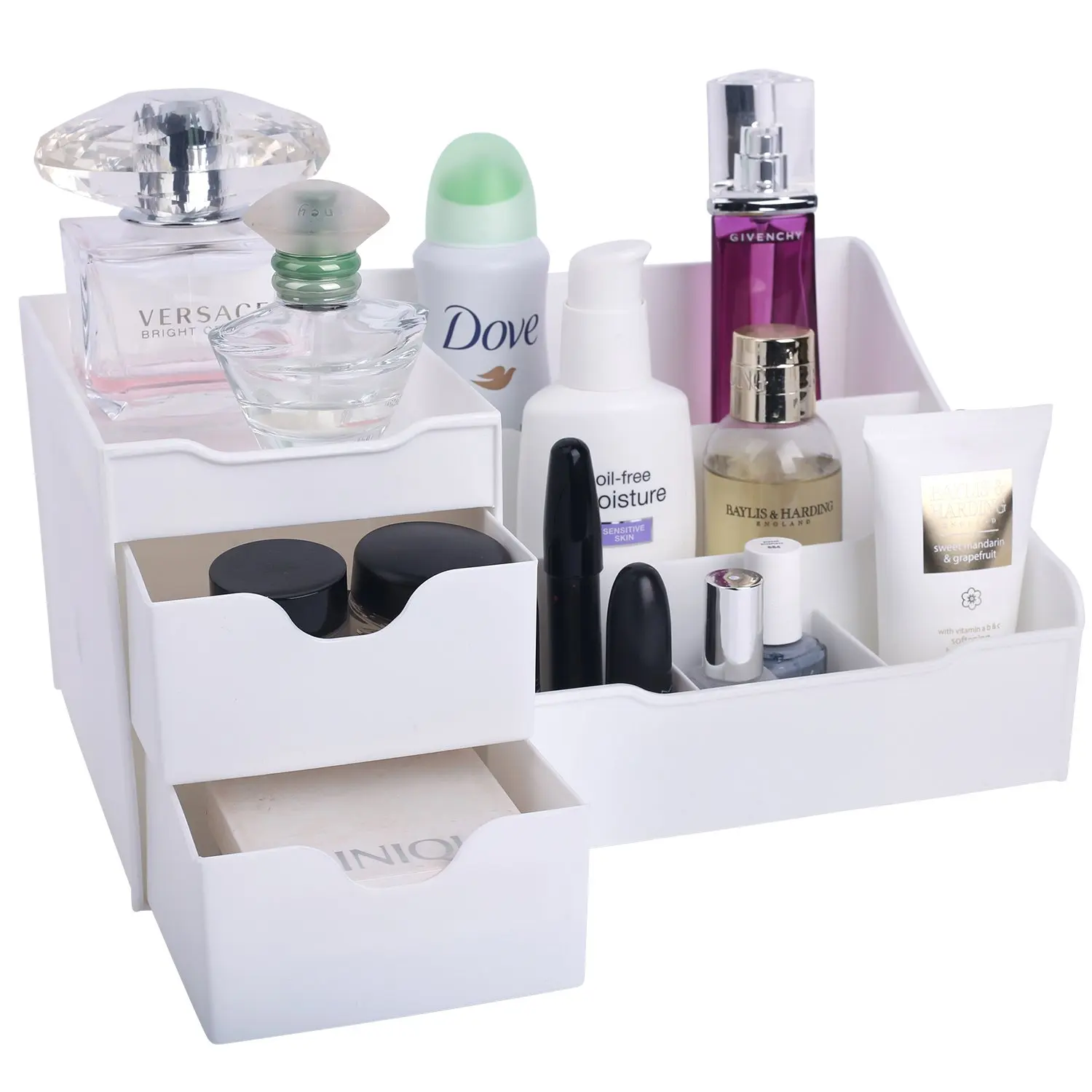 

Promotional Desktop Drawers Plastic Cosmetics Makeup Organizer Storage Box, Optional