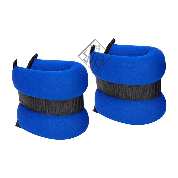 

ZG wrist and ankle adjustable weight bearing sandbag iron sand leggings hand binding fitness running sandbag, Blue,red