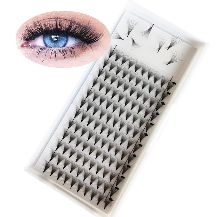 

Hot sale Russian premade volume fans 0.05 eyelash extension individual eyelash extensions faux mink, Natural black