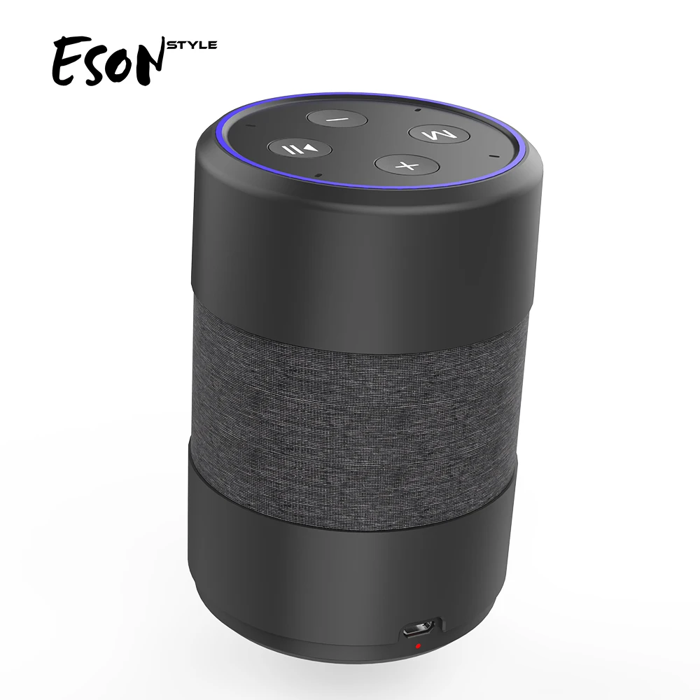 

Eson Style Portable HOT Selling super bass Stereo magic blue Blue light wireless sub woofer LED Bluetooth speaker