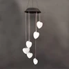 Hot Sale Heart Shaped LED Solar Wind Chimes for holiday gift party