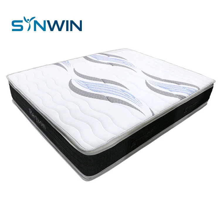 32cm Double pillow top mattress hotel bed king size spring mattress