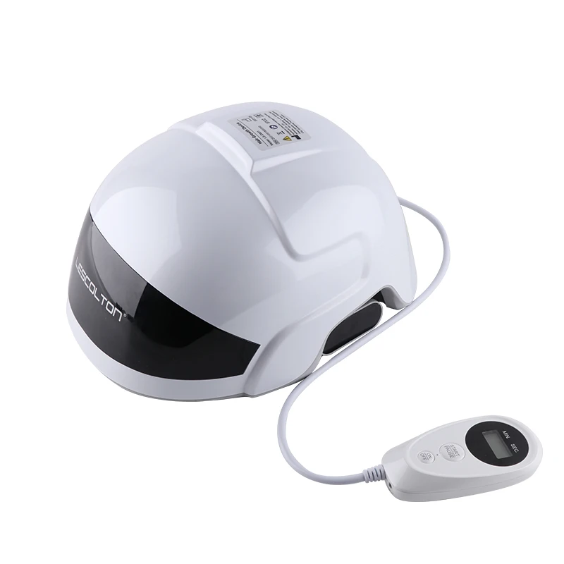 

lescolton brand 56 diodes anti hair loss hair treatment helmet hair growth with cap, White