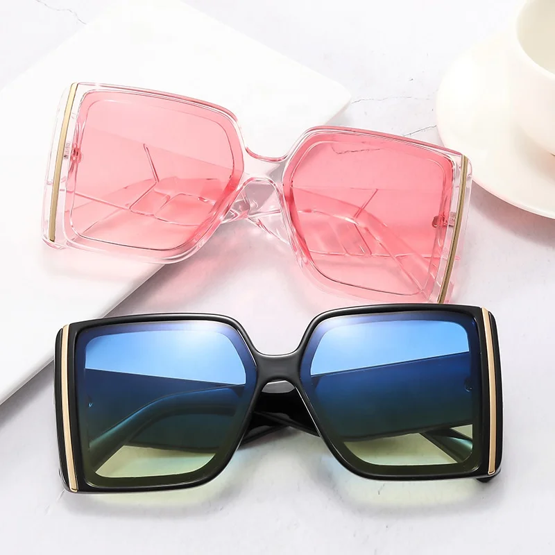 

New Classic Retro Sunglasses Wholesale sunglass UV400 Fashionable large frame Men Vintage Designer Travel Gradient Eyeglasses, Mix color or custom colors
