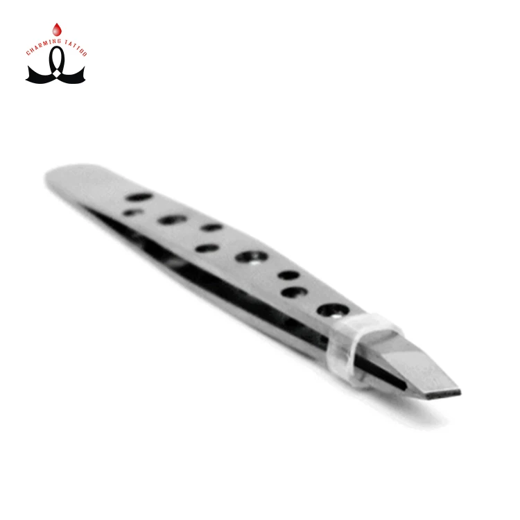 

Private Label Stainless Steel 9 Holes Eyebrow Tweezers Beauty Makeup Tool, Silver