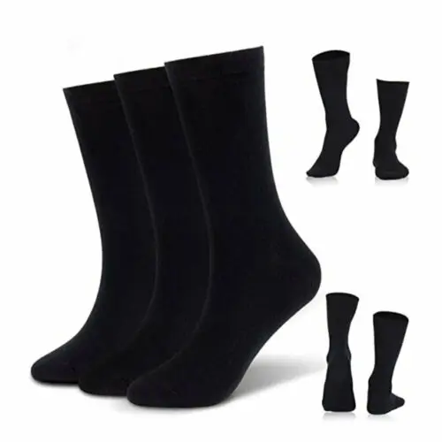 

Comfortable Long Socks Sport Black Women Men Crew Socks, Custom color