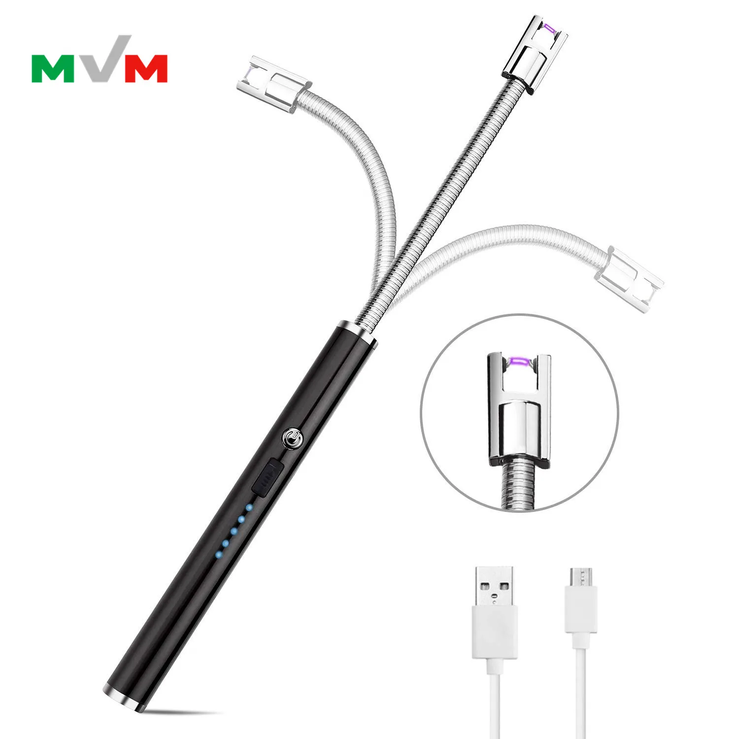 

MLT172 flexible electric usb barbecue lighter, rotating arc plasma lighter, chargeable lighter