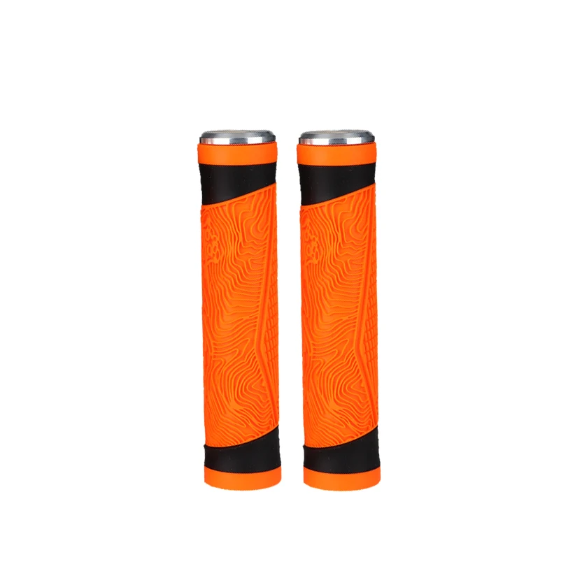 

ENLEE New Design Silica Gel Bicycle Grips For MTB Bike 5 Color Anti-Slip And Waterproof Bicycle Handle cover, Black/orange/fluorescent green/red/gray