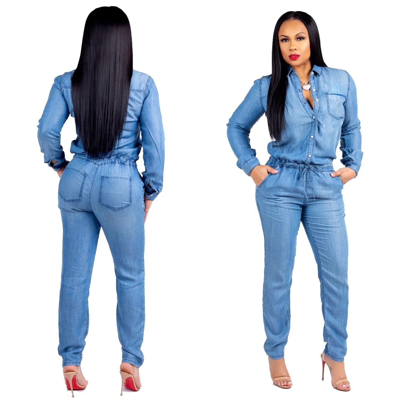 

B61403A New product sells fashionable and casual drawstring jumpsuits, Picture