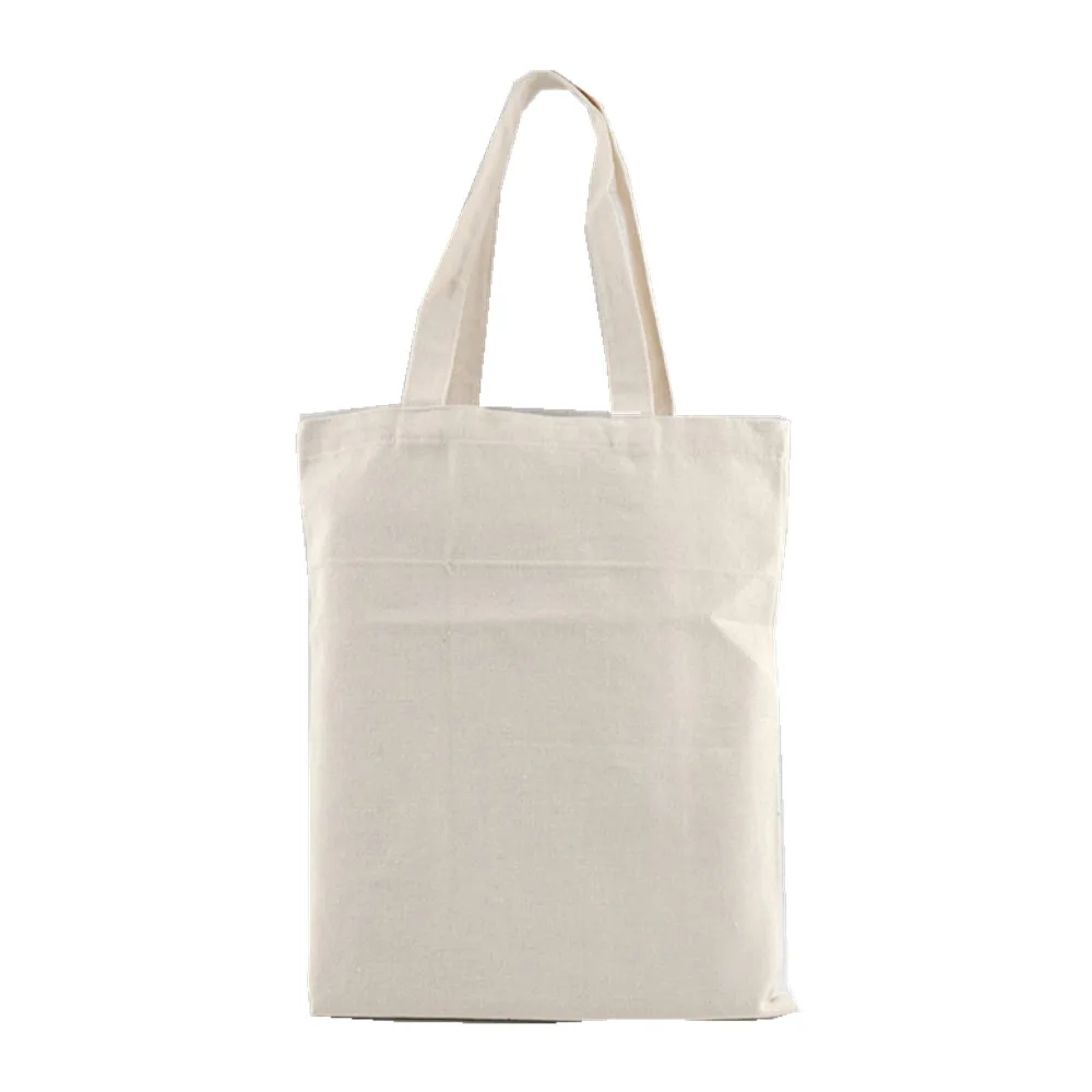 

Custom logo printed long handle calico cotton bag canvas tote bag, Nature color