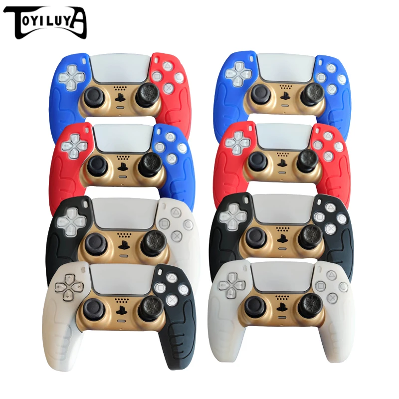 

TOYILUYA Thicken case Game Accessories Skin Cover Silicone Case For PS5 original Controller ps5 console thumbstick cover for ps5