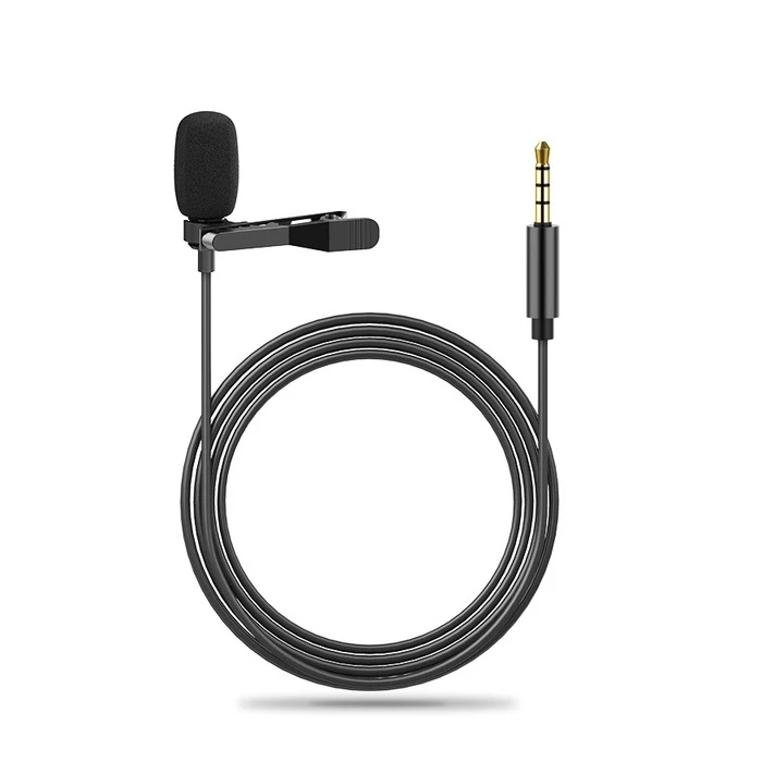 

newest portable 3.5mm/35mm wired mobile lavalier lapel external microphone 35 for smartphone electret phones recording