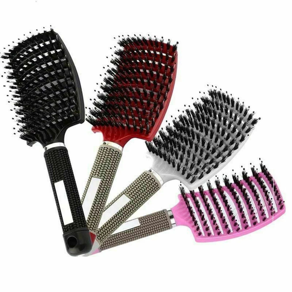 Professional Hair Comb hair Brush Women paddle brush with Bristle&Nylon Salon Styling Hairdressing Tools.jpg