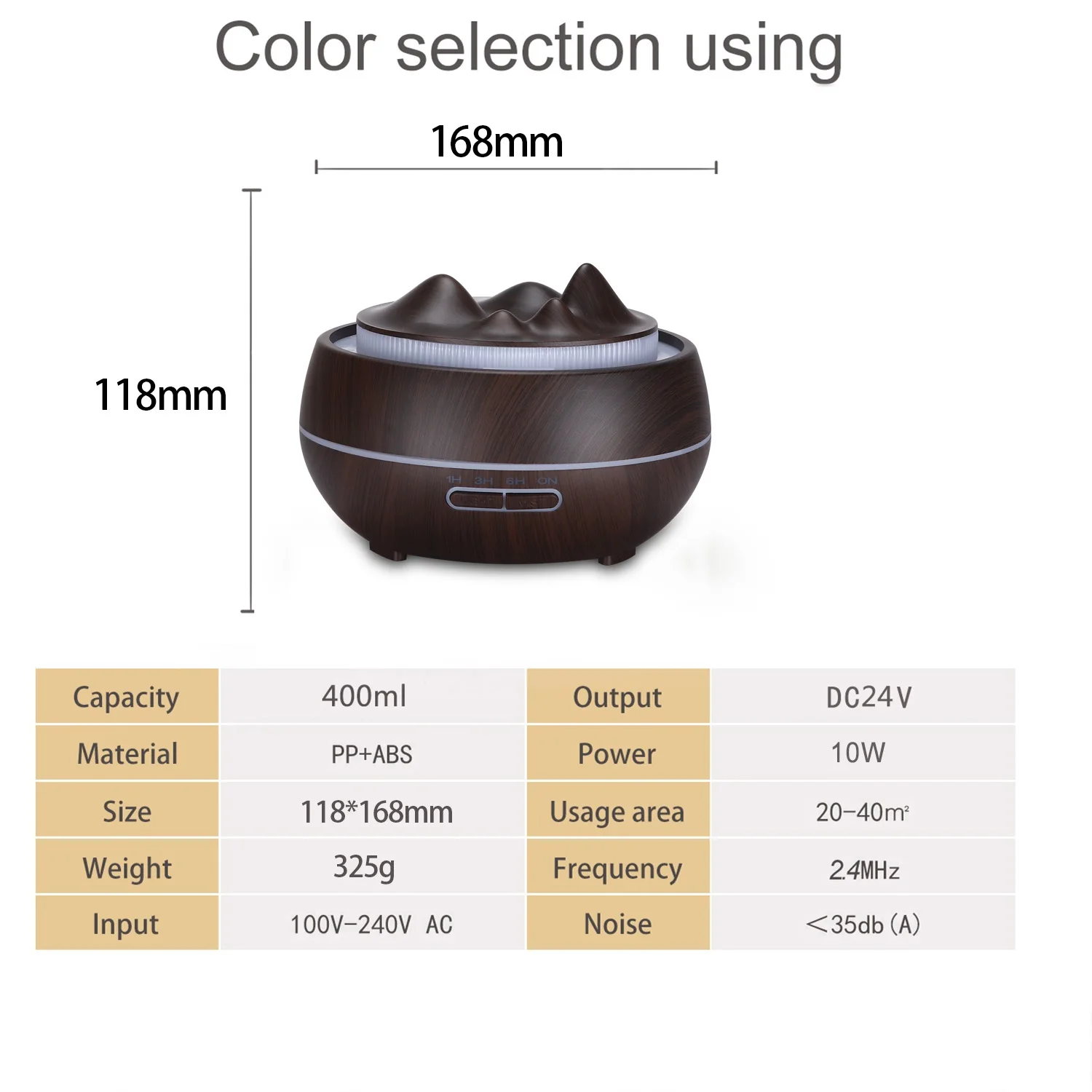 2020 New Item Wood Grain Snow Mountain Aroma Diffuser Essential Oil