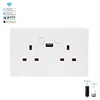 Good Quality UK Standard 13A with USB Charging Port Electrical Wall Sockets and Switches
