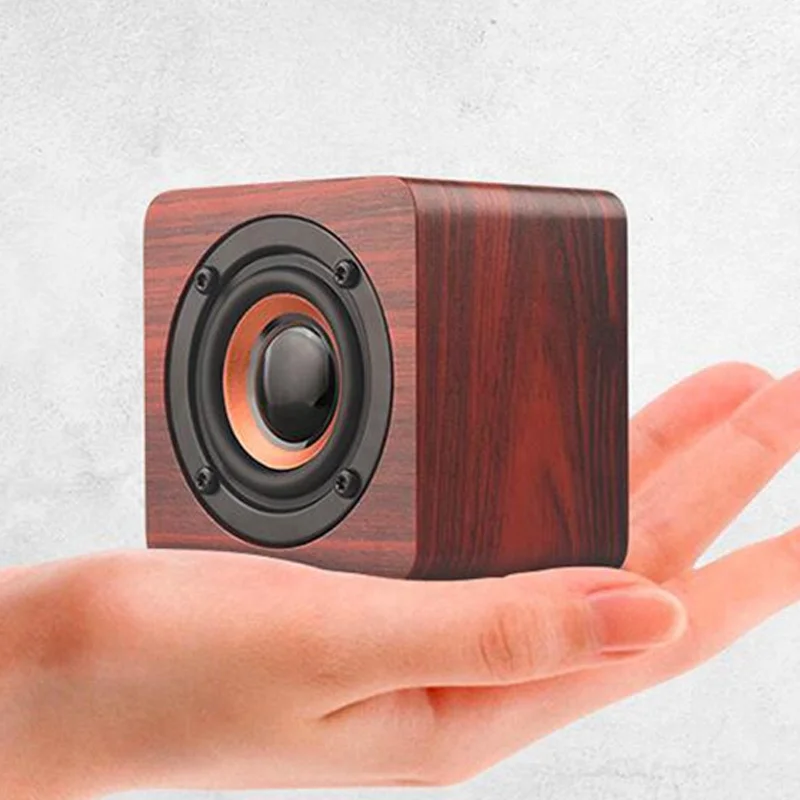 

rts New wooden cube home life portable Creative wireless speaker