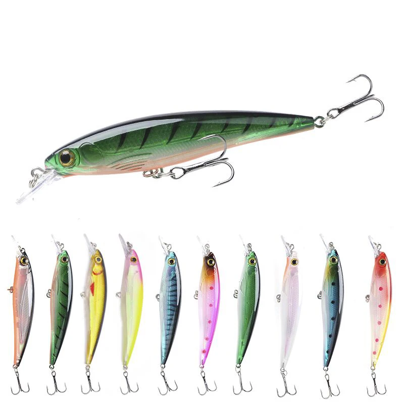 

11CM 13.5g high quality hard body bait saltwater freshwater fishing minnow lure, 10 colors