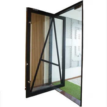 De Entrada Moderna Pivote De Puerta De Vidrio De Aluminio De Pivote