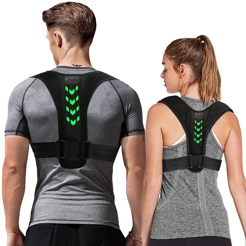 

Adjustable Neoprene Sitting Posture Corrector For Men Women Back Brace Support Belt, Green,blue,white