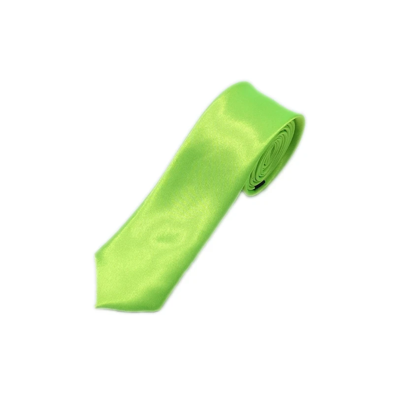 

Plain Narrow Solid Color Tie Mens Fashionable Skinny Satin Necktie