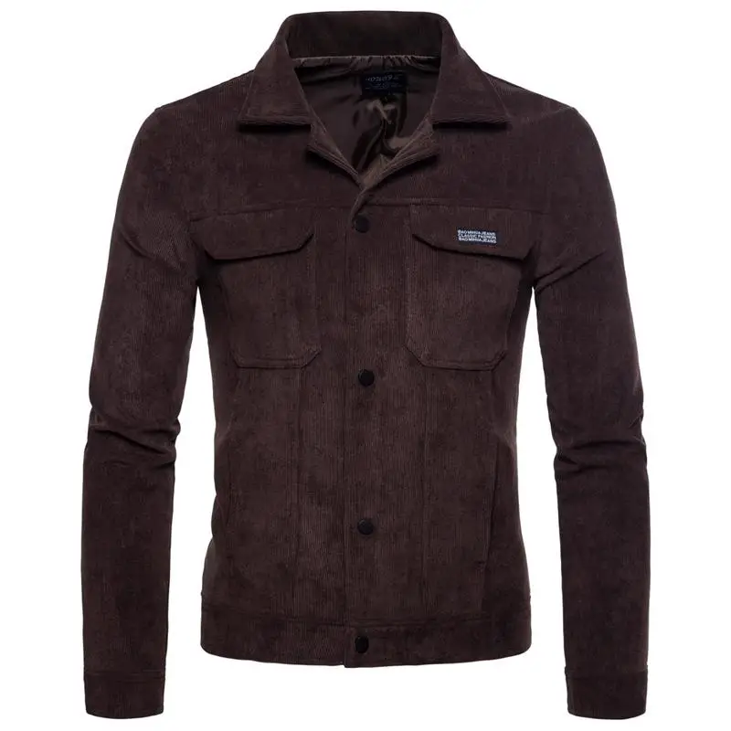 

Spring New Korean Mens Casual Jacket Corduroy Slim Jacket, Customized color