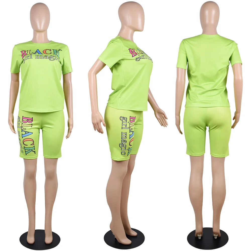 

Hot women casual letter shirt and shorts summer sets for women clothing