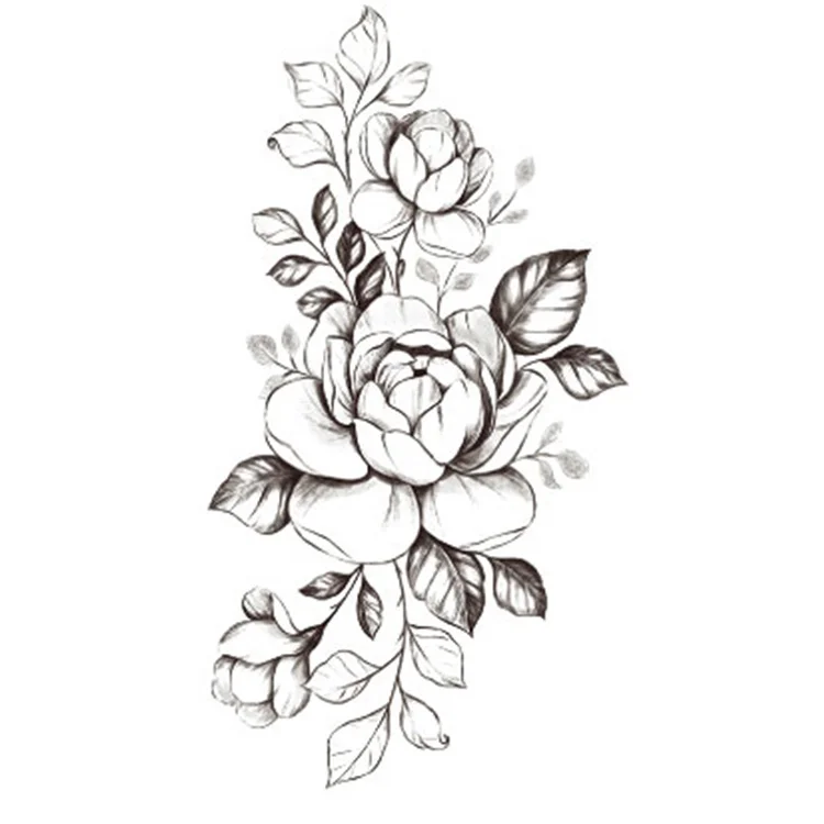 

OEM popular artificial tattoo sticker flowers arm water transfer tattoo, Cmyk