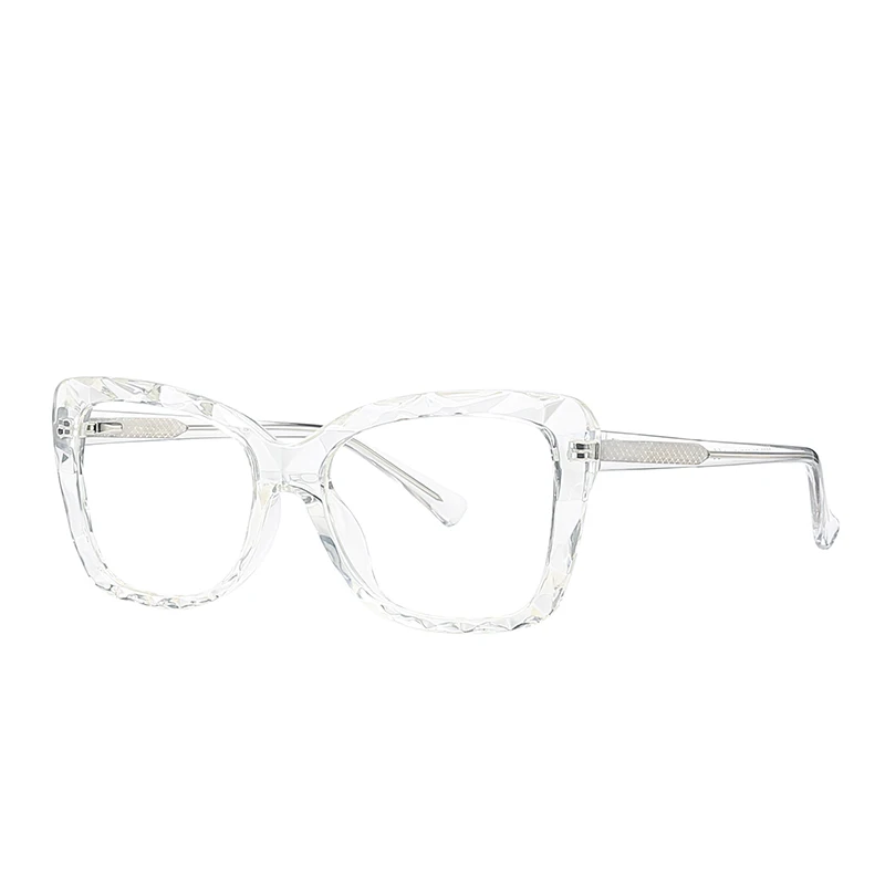 

2021 trendy diamond TR90 transparent anti blue light blocking glasses best optical frames for unisex eyewear Miroirs optiques
