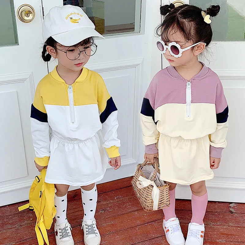 

wholesale new pattern children girls casual dresses kids boutique clothing girls long sleeves sport dress, Picture shows