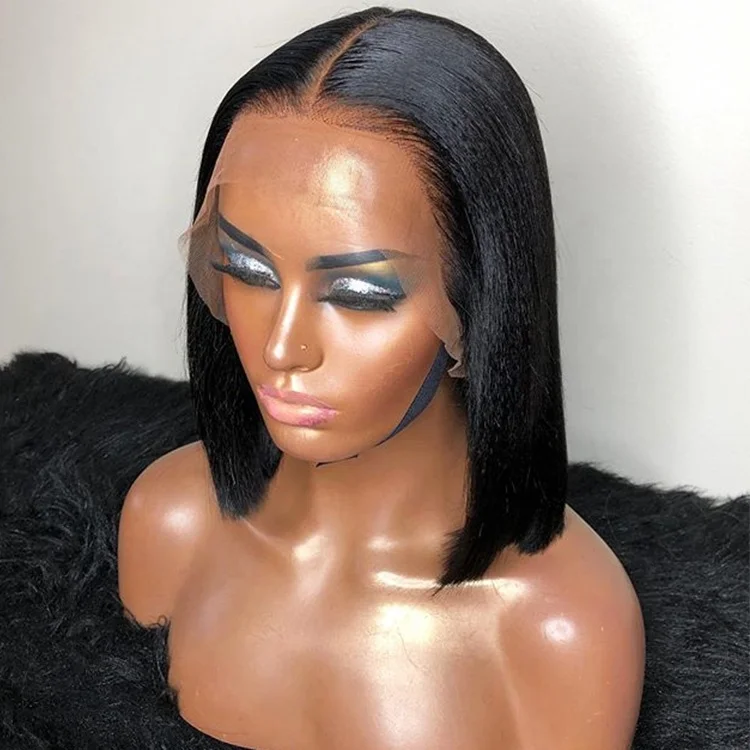 

Lace Front Wigs With Baby Hair Short Bob Wigs For Black Women Yaki Hair Wigs Lace Frontal