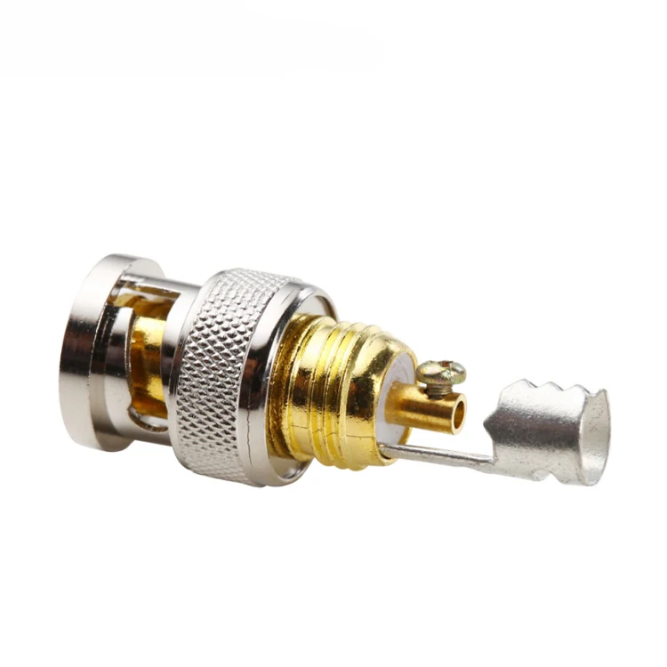 

BNC Male Connectors RG59 RG6 Screw-on Coaxial Terminal For CCTV S Camera, Silver