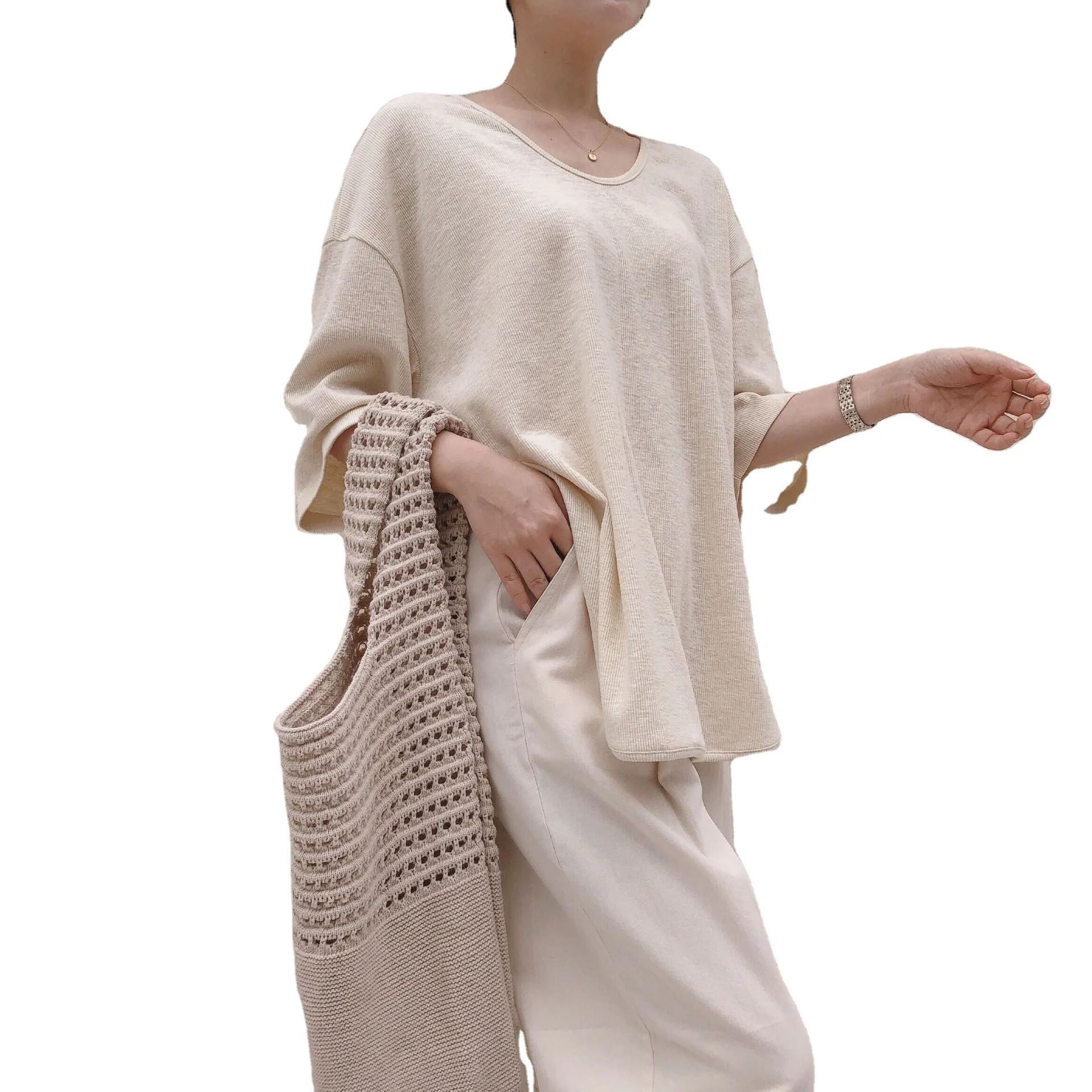 

Knitted bag Printed Cotton Bag Women Shirt Lady Cotton Shopping Bag