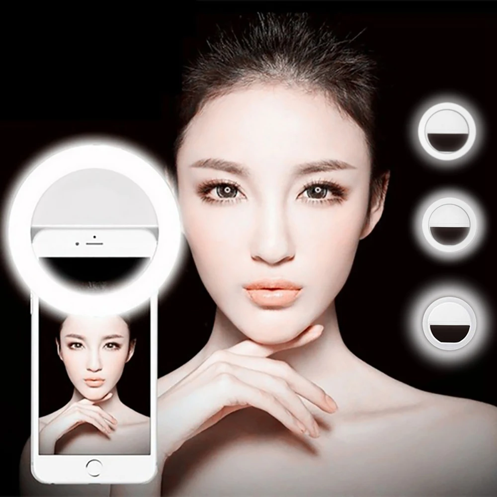 Universal Selfie Lamp Mobile Phone Lens Portable Flash Ring 36 LEDS Luminous Ring Clip Light For iPhone For Samsung