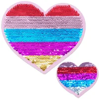 

Wholesale reversible more colorful sequin heart applique