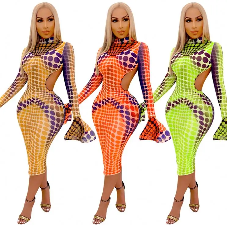 

Lowest Price Amazon Fashion 2021 Plaid Printed Backless Flare Sleeves Women Party Dress Lady Evening Dresses