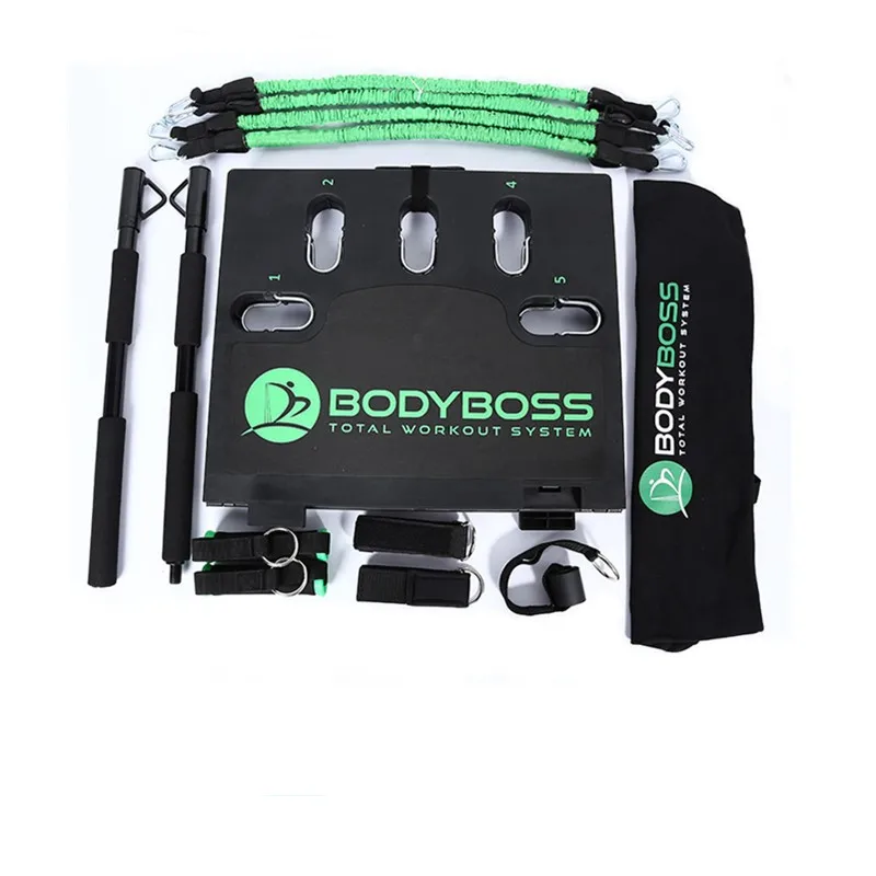 

Amazon hot retail green Upgrade Body Full bodyboss 2 pull up Resistance Bands bar, Pink purple green