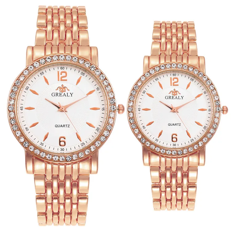 

New fashion luxury female male alloy band quartz wristwatch wholesale custom made diamond watch, Picture shows