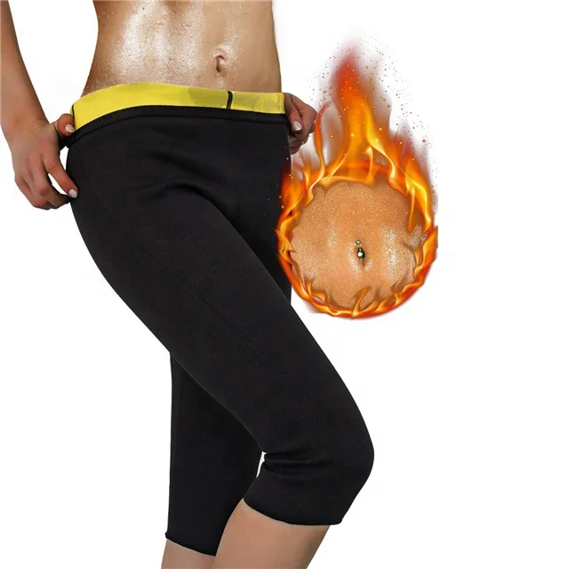 

Women's Slimming Pants Hot Neoprene Weight Loss Fat Burning Sweat Sauna Capris Leggings Shapers