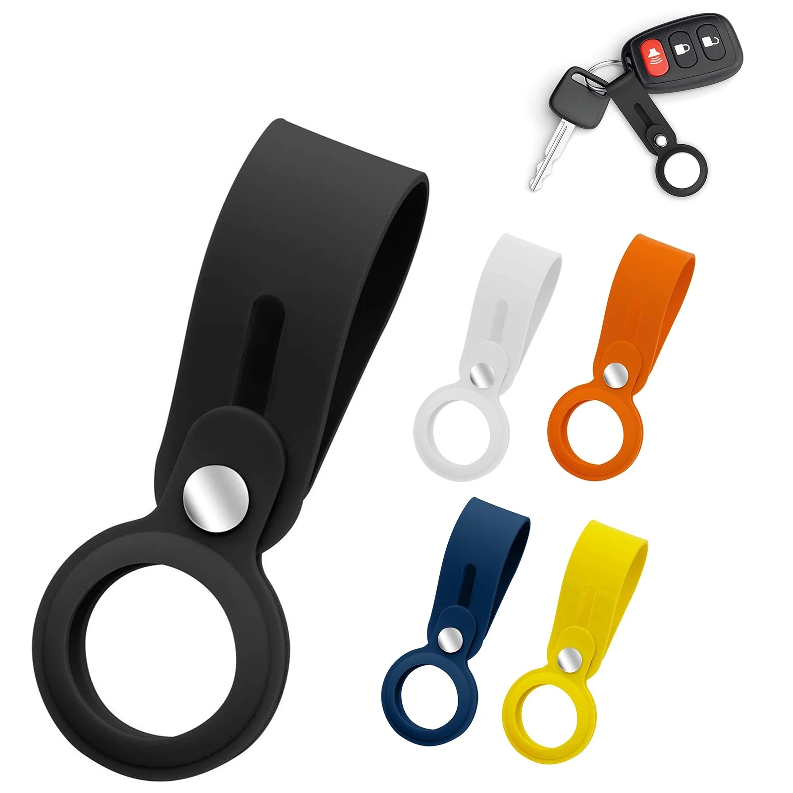 

Tracker Locator Anti-Lost Keychain Device Protective Airtag Silicone Case