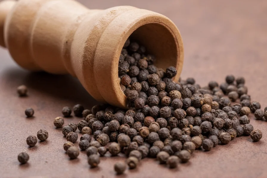 Chef adding black pepper to a dish