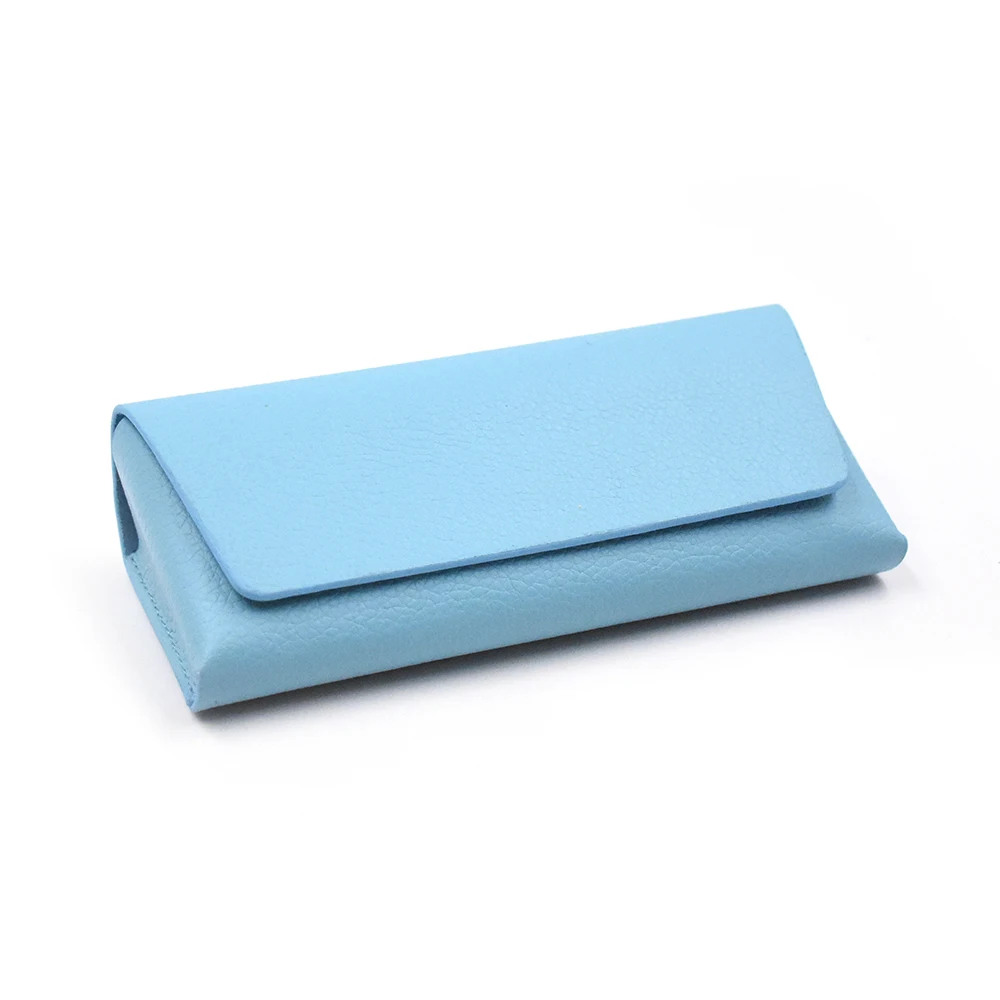 

Soft glass case portable Pu leather case foldable glasses case for eyewear glasses sunglasses, Blue,black,white,yellow