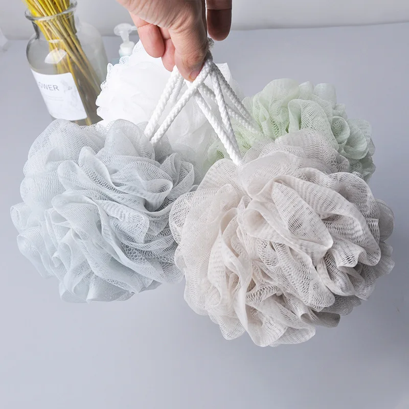 

Wholesale Private Label Custom Natural Flower Black Bath Shower Ball Sponge/eco Friendly Body Loofah Mesh Bath Ball Sponge, Pink.white,purple or customized color