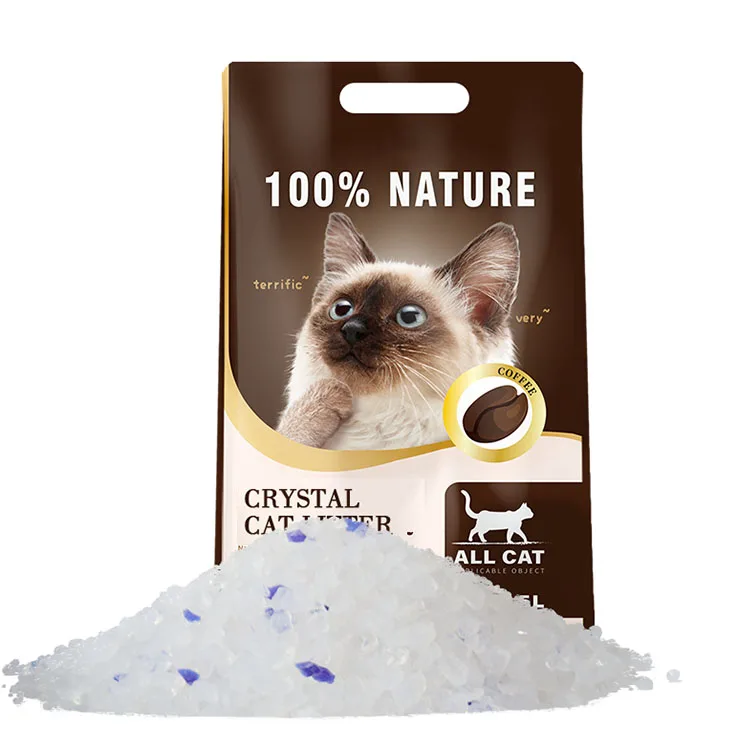 

Premium Dust Free High Absorbent Low-Tracking Odor Control Non-Clumping Crystal Silica Gel Cat Litter, Blue,pink,green,white or custom