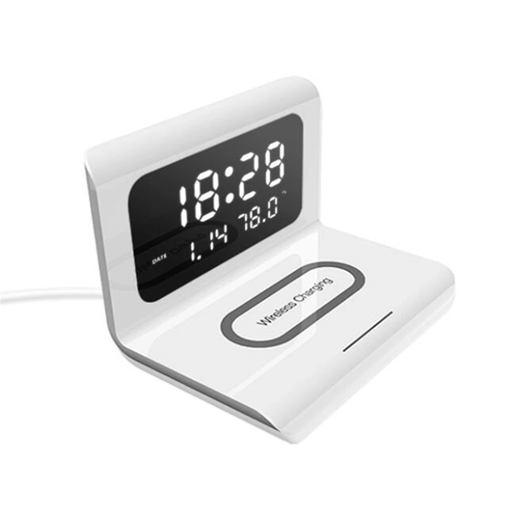 

Innovative Product Clock LED Desktop Digital portable alarm clock 15W Fast mobile phone wireless charger